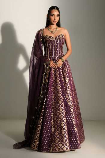 Mahima Mahajan Diya Embroidered Corset Lehenga Set 