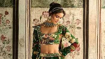 Diyarajvvir Floral Print Green Blouse 