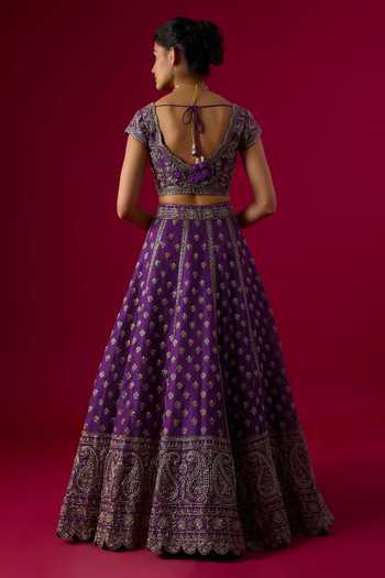 Vedant G Pearl Embroidered Bridal Lehenga Set 