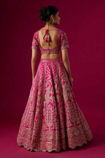 Shop Vedant G Pink Organza Sweetheart Neck Sequins Embroidered Lehenga Set at Aza Fashions Shop_Vedant G_Pink Organza Sweetheart Neck Sequins Embroidered Lehenga Set _at_Aza_Fashions