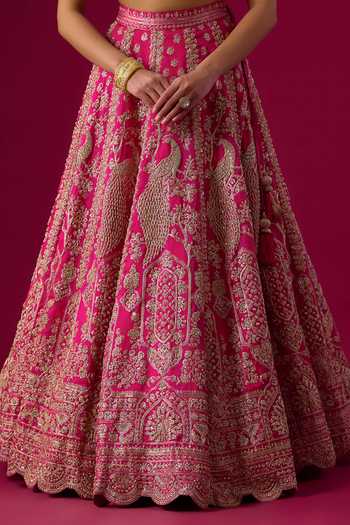Buy Vedant G Pink Organza Sweetheart Neck Sequins Embroidered Lehenga Set Online at Aza Fashions Buy_Vedant G_Pink Organza Sweetheart Neck Sequins Embroidered Lehenga Set _Online_at_Aza_Fashions