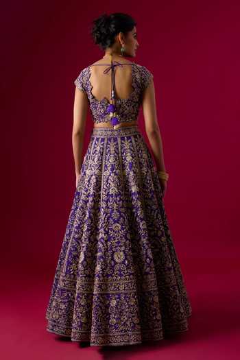 Vedant G Sequins Embroidered Bridal Lehenga Set 