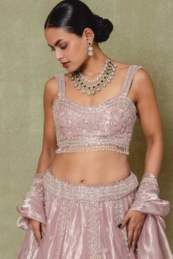 Buy Vedant G Lavender Tissue Sweetheart Neck Sequins Work Lehenga And Blouse Set Online at Aza Fashions Buy_Vedant G_Lavender Tissue Sweetheart Neck Sequins Work Lehenga And Blouse Set _Online_at_Aza_Fashions