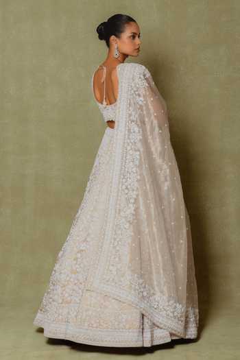 Vedant G Tissue Embroidered Lehenga Set 