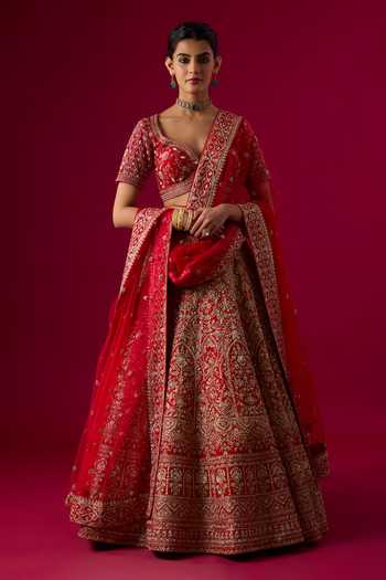 Vedant G Embroidered Bridal Lehenga Set 