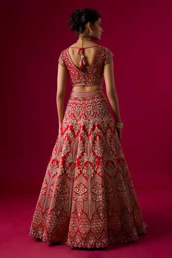 Vedant G Zardosi Embroidered Bridal Lehenga Set 