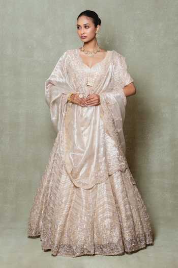 Vedant G Cutdana Embroidered Lehenga Set 