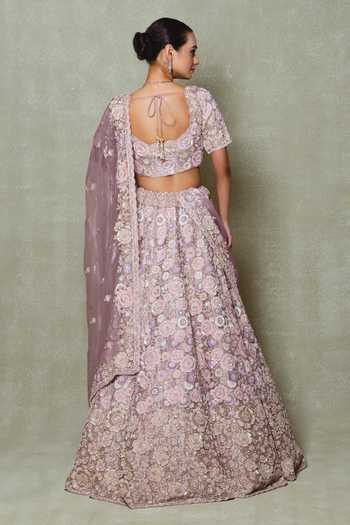 Vedant G Zardozi Embroidered Lehenga Set 
