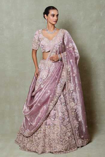 Vedant G Zardozi Embroidered Lehenga Set 