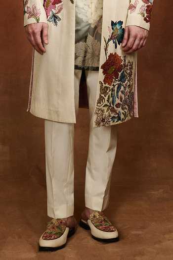 Buy Varun Bahl Ivory Modal, Dupion Floral Embroidered Sherwani Online at Aza Fashions Buy_Varun Bahl_Ivory Modal, Dupion Floral Embroidered Sherwani _Online_at_Aza_Fashions