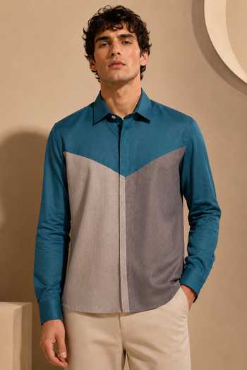 Mayank Modi - Men Atlantic Sea Salt Shirt 