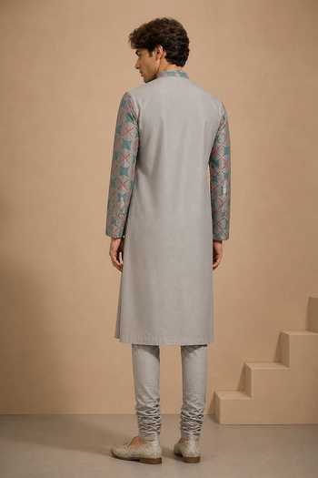 Mayank Modi - Men Double-Layered Prism Kurta Set 