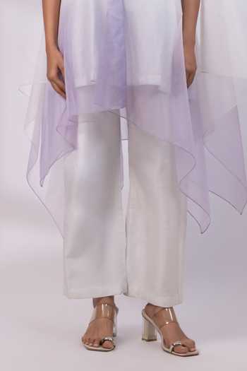 Shop Smriti By Anju Agarwal Ivory Silk, Organza V-, Shawl Whisper Embroidered Cape Pant Set Online at Aza Fashions Shop_Smriti By Anju Agarwal_Ivory Silk, Organza V-, Shawl Whisper Embroidered Cape Pant Set _Online_at_Aza_Fashions