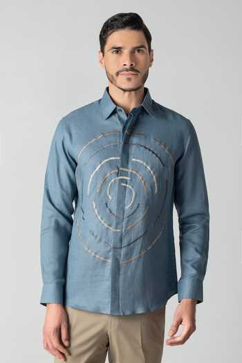 Amit Arora Embroidered Linen Shirt 