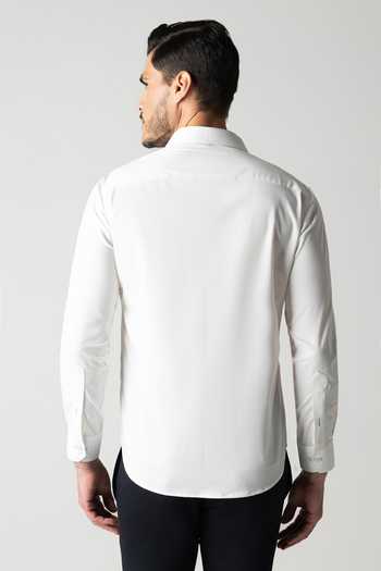 Amit Arora Placed Geometric Embroidered Shirt 