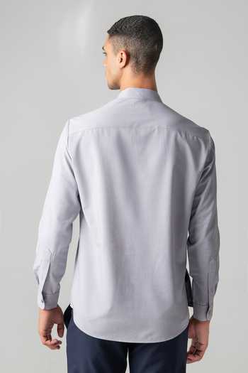 Amit Arora Asymmetrical Button Yoke Shirt 