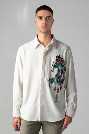 Amit Arora Embroidered Motif Shirt 