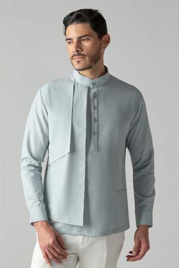 Amit Arora Asymmetrical Draped Shirt