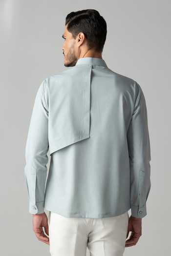 Amit Arora Asymmetrical Draped Shirt