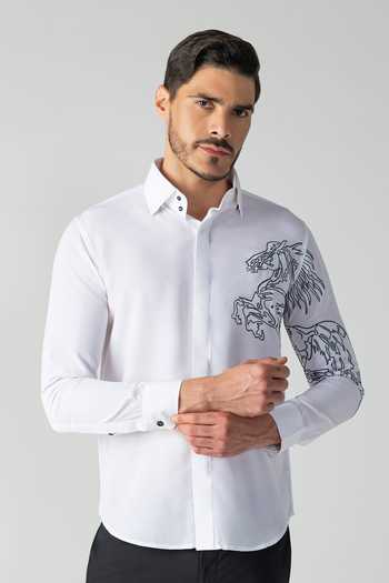 Amit Arora Embroidered Horse Motif Shirt 
