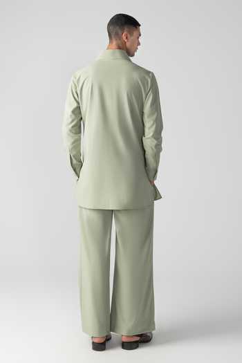 Amit Arora Placed Embroidered Kurta & Palazzo Set 