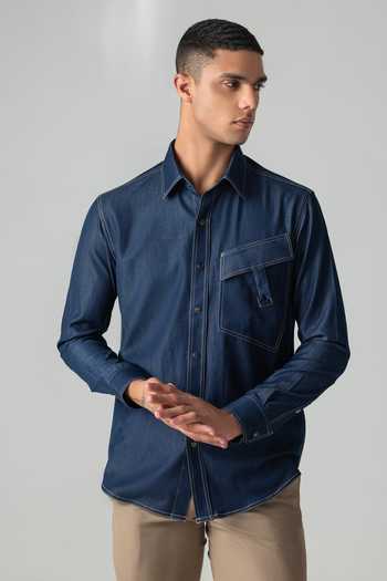 Amit Arora Rayon Denim Shirt 