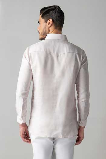 Amit Arora Linen Kurta Placket Shirt 
