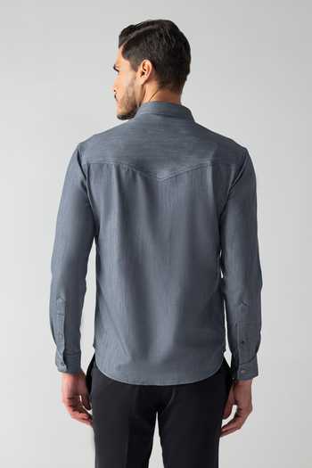 Amit Arora Rayon Denim Shirt 