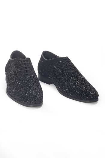 Buy_Domani_Black Riviera Cutdana Embellished Shoes _Online_at_Aza_Fashions