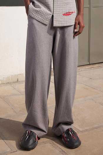 Shahin Mannan Grey Solid Pant Online at Aza Fashions Shahin Mannan_Grey Solid Pant _Online_at_Aza_Fashions