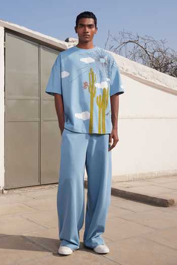 Shahin Mannan Cactus Boxy T-Shirt With Baggy Pant 