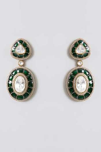 Auraa Trends Green Kundan Necklace Set Online at Aza Fashions Auraa Trends_Green Kundan Necklace Set _Online_at_Aza_Fashions
