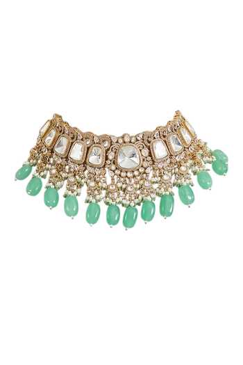Auraa Trends Blue Beaded Necklace Set Online at Aza Fashions Auraa Trends_Blue Beaded Necklace Set _Online_at_Aza_Fashions