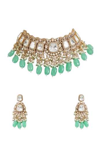 Buy Auraa Trends Blue Beaded Necklace Set Online at Aza Fashions Buy_Auraa Trends_Blue Beaded Necklace Set _Online_at_Aza_Fashions