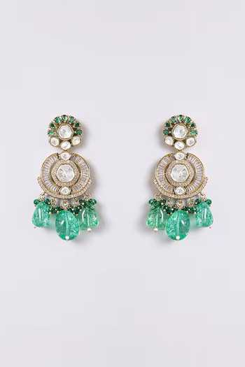 Buy Auraa Trends Green Emerald Kundan Choker Set Online at Aza Fashions Buy_Auraa Trends_Green Emerald Kundan Choker Set _Online_at_Aza_Fashions