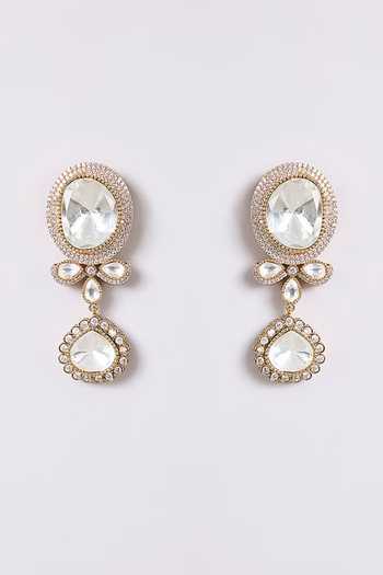 Auraa Trends_Gold Plated Kundan Embellished Choker Necklace Set _Online_at_Aza_Fashions