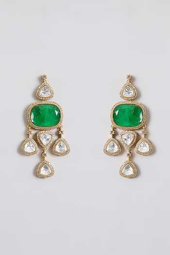 Buy Auraa Trends Green Imitation Diamond Necklace Set Online at Aza Fashions Buy_Auraa Trends_Green Imitation Diamond Necklace Set _Online_at_Aza_Fashions