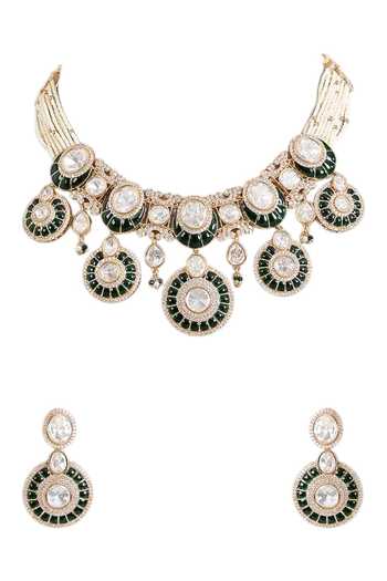 Auraa Trends Imitation Diamond Choker Set