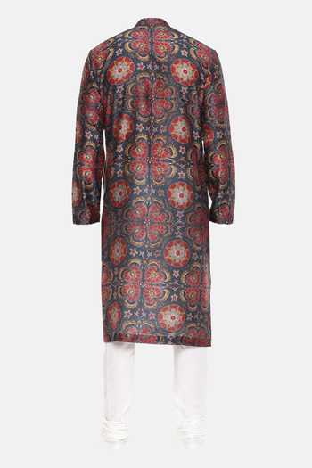 Mayank Modi - Men Silk Chanderi Kurta Set For Kids