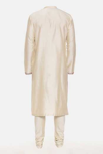 Mayank Modi - Men Silk Cotton Kurta Set For Kids