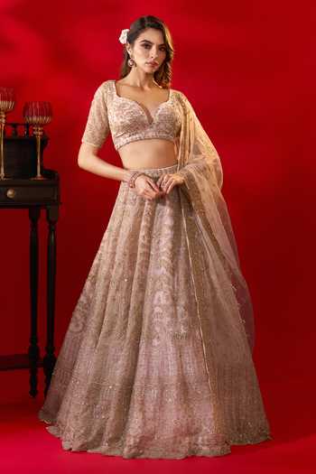 Azeera Radiant Embroidered Net Lehenga Set