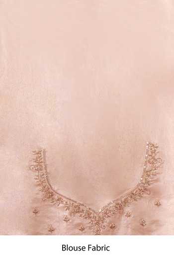 Buy_Azeera_Ivory Tissue Sufiyana Embroidered Saree With Unstitched Blouse Piece 