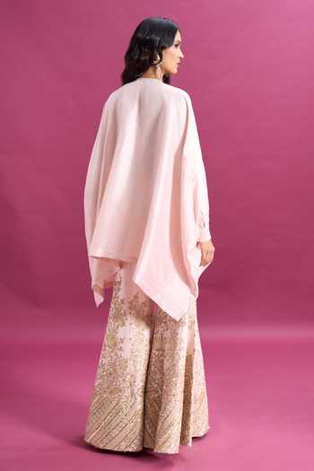 Anamika Khanna Floral Embroidered Top & Sharara Set 