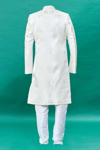 Rng Safawala Thread Embroidered Sherwani Set For Kids