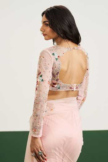 Issa Studio By Chetana & Swathi Nomi Saree With Floral Embroidered Blouse 