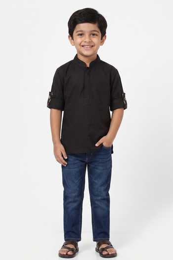 Mayank Modi - Men Cotton Short Kurta For Kids