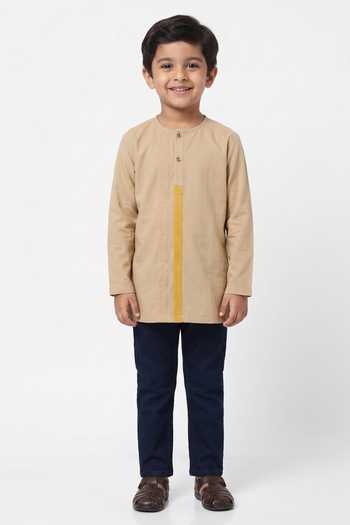 Mayank Modi - Men Pintuck Short Kurta For Kids