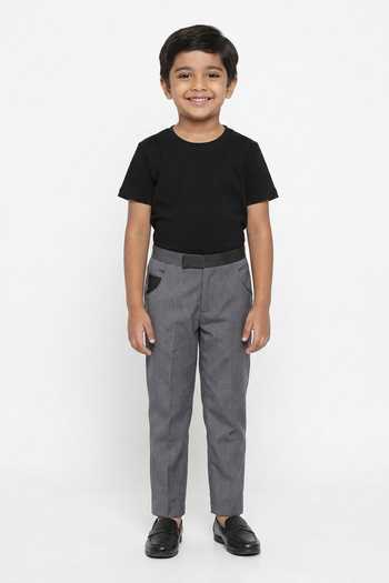 Mayank Modi - Men Cotton Patchwork Trousers For Kids