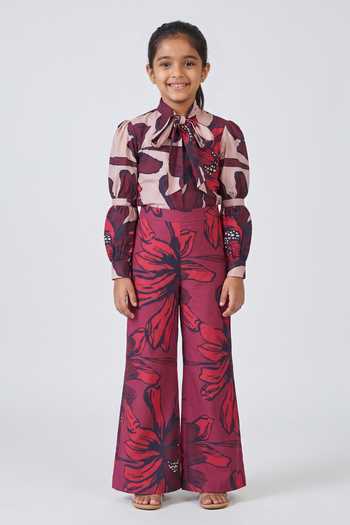 Koai Floral Pattern Straight Pant For Kids