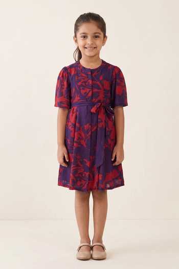 Koai Floral Print Dress For Kids
